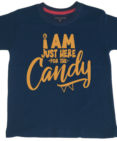 Je suis juste là pour le t-shirt d'Halloween de Candy Kid 