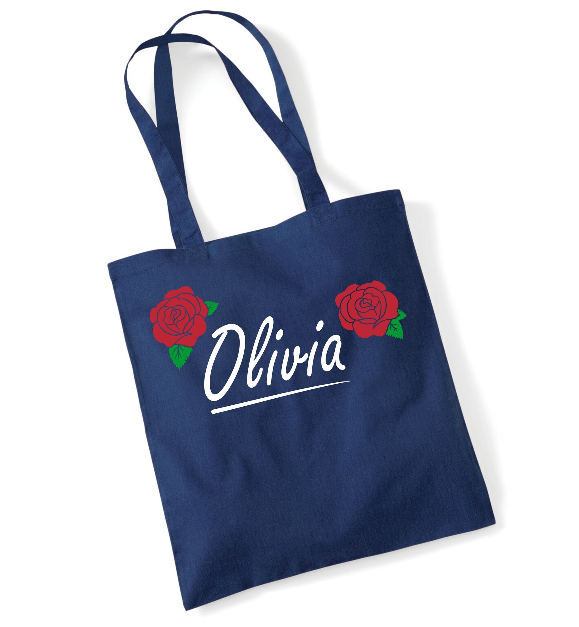 Tote bag rose marine anglais personnalisé 