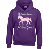 Les chevaux sont un meilleur ami des filles (D2) Sweat à capuche 
