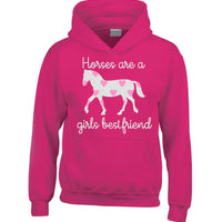 Les chevaux sont un meilleur ami des filles (D2) Sweat à capuche 
