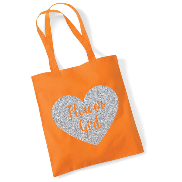 Flower Girl Tote Bag in Sparkling Print