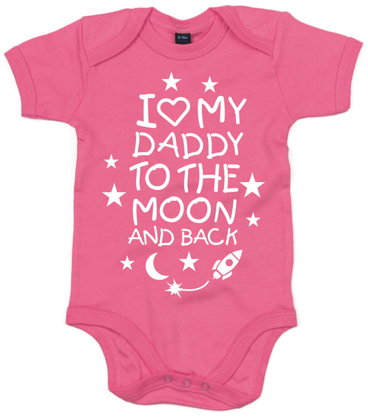 Body bébé J'aime mon papa sur la lune et le dos 