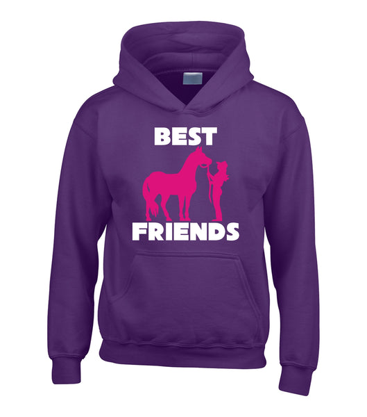 Sweat à capuche Best Friends Horsey personnalisé avec 2 noms au dos 