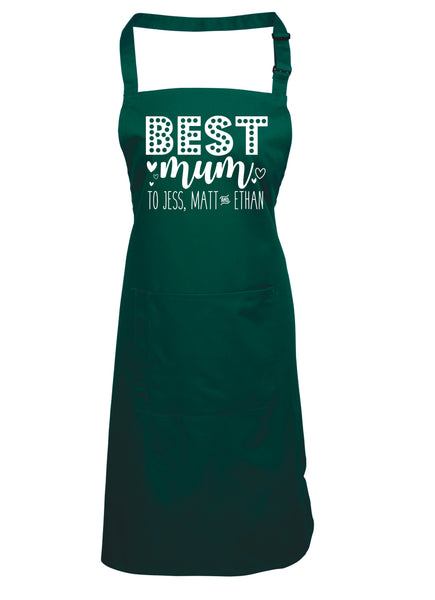 Tablier personnalisé "Meilleure maman à..."