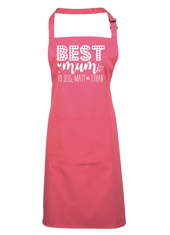 Tablier personnalisé "Meilleure maman à..."