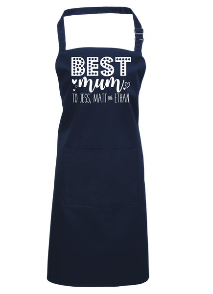 Tablier personnalisé "Meilleure maman à..."