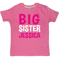 Personalised Big Sister T-Shirt and Little Brother Bodysuit Set