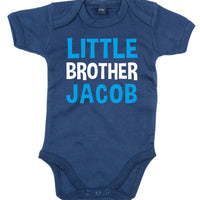 Personalised Big Sister T-Shirt and Little Brother Bodysuit Set