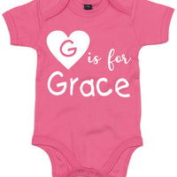 Initial Is for Name Baby Bodysuit