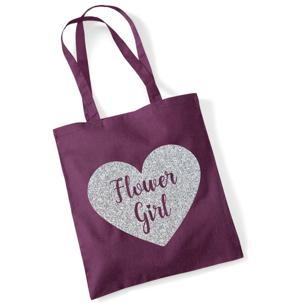 Flower Girl Tote Bag in Sparkling Print