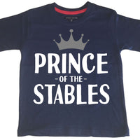 Prince of the Stables Children's T-Shirt with White and Grey Print