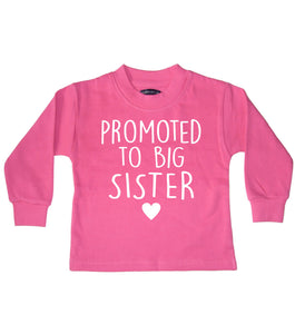 Promoted to Big Sister Bubblegum Pink Sweatshirt