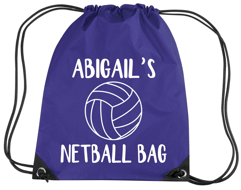 Personalised Netball Drawstring Bag with Name Edward Sinclair Clothing