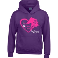 Just a girl who loves Horses (D3) Equestrian Horse hoodie