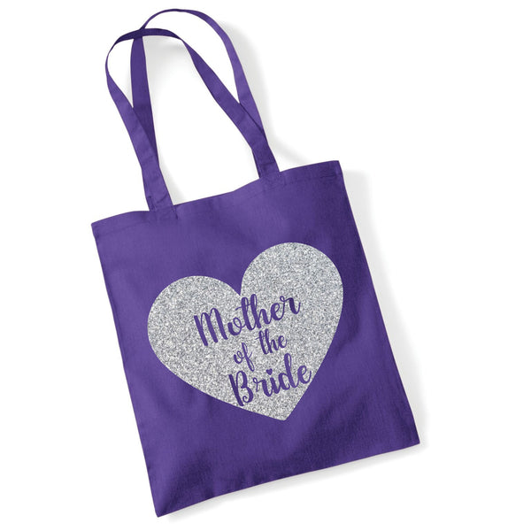 Mother of The Bride Tote Bag with Sparking Print