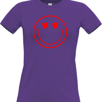 T-shirt Femme Coeur Visage Saint Valentin