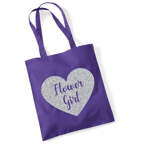 Flower Girl Tote Bag in Sparkling Print