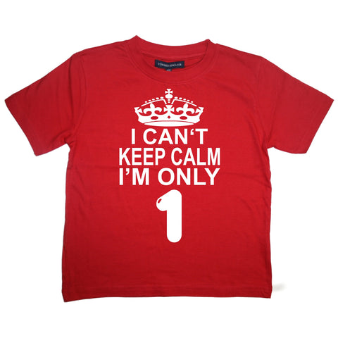 Je ne peux pas rester calme, je n'ai que 1 ans. T-shirt enfant 
