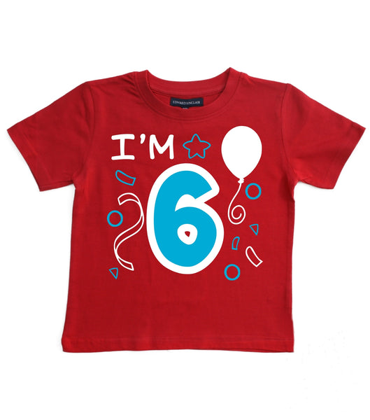 J'ai 6 ans T-shirt anniversaire enfant 