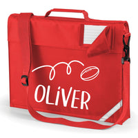 Personalised Rugby Book Bag with Straps