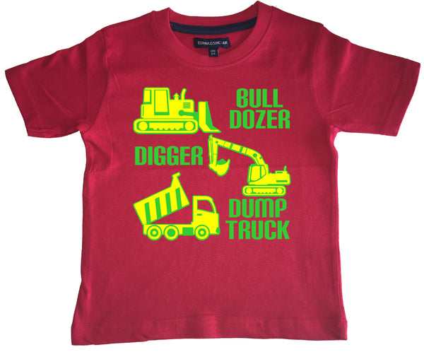 Bulldozer, Digger &amp; Dump Truck T-shirt enfant 