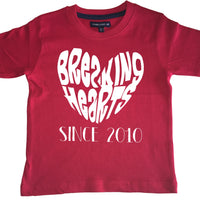Personalised Breaking Hearts Children's T-Shirt with year
