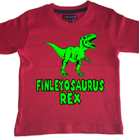 T-shirt enfant personnalisé ''Nom''-O-Saurus Rex