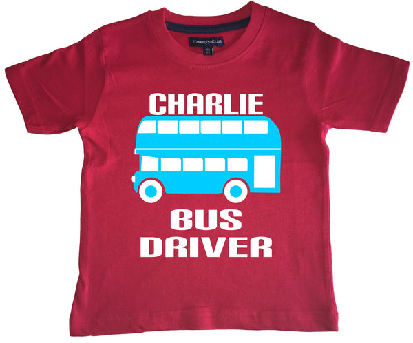 T-shirt enfant chauffeur de bus personnalisé 