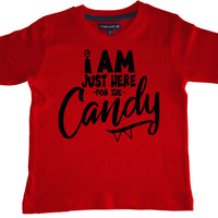 Je suis juste là pour le t-shirt d'Halloween de Candy Kid 