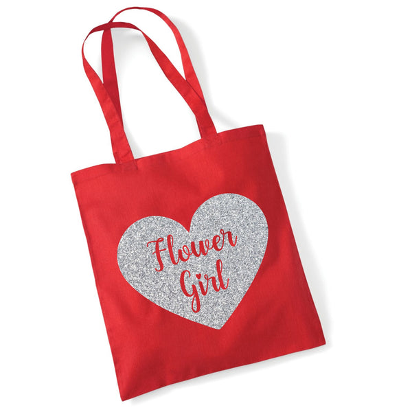 Flower Girl Tote Bag in Sparkling Print