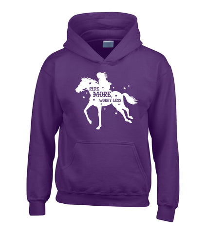 Ride More Worry Less Horsey Hoodie
