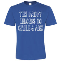 T-shirt unisexe personnalisé 'Ce papa appartient à...' D2 