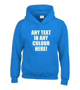Sweat à capuche personnalisé avec n'importe quel texte dans n'importe quelle couleur 