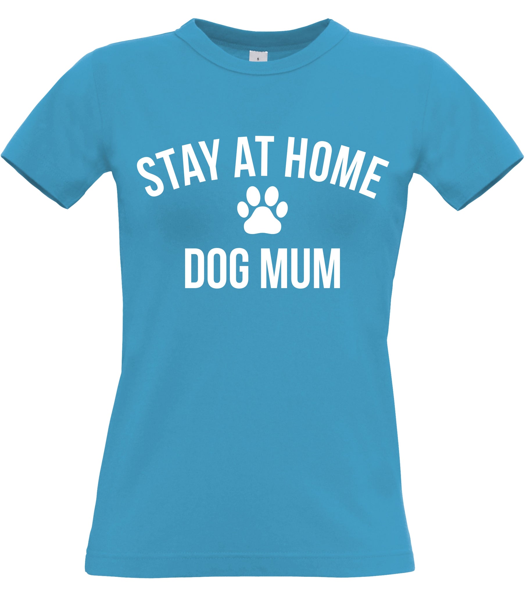 Women's Fitted T-Shirt 'Stay at Home Dog Mum'