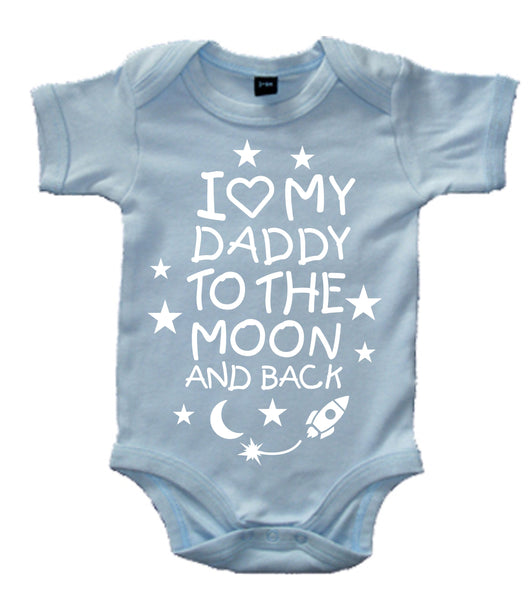 Body bébé J'aime mon papa sur la lune et le dos 