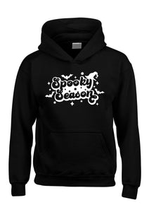 Sweat à capuche Spooky Season avec imprimé blanc / noir 