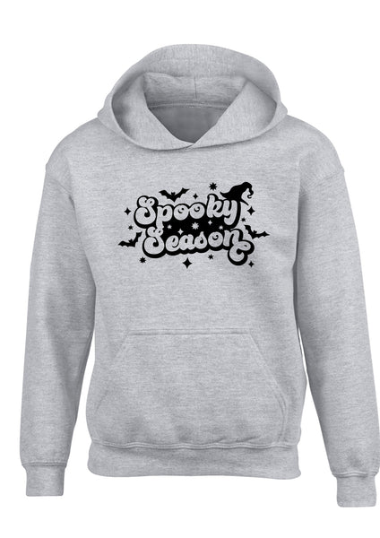 Sweat à capuche Spooky Season avec imprimé blanc / noir 