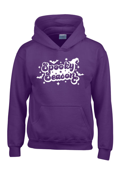 Sweat à capuche Spooky Season avec imprimé blanc / noir 