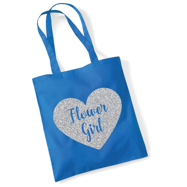 Flower Girl Tote Bag in Sparkling Print