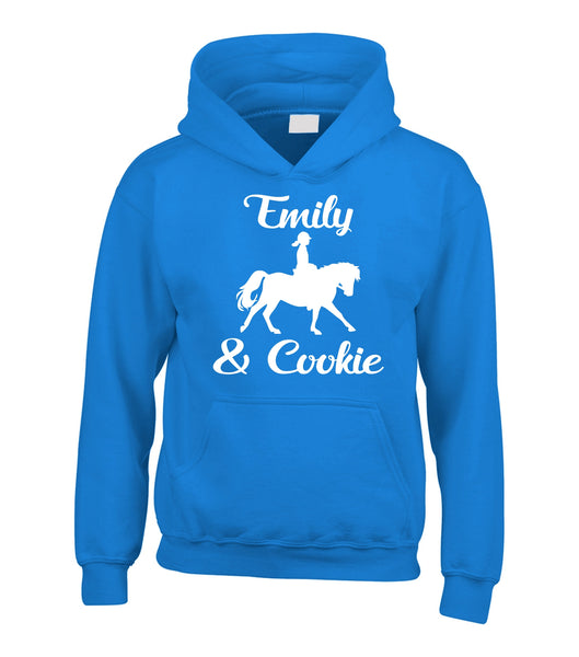 Edward Sinclair Sweat à capuche d'équitation personnalisé Horse and Rider (Design 2) 