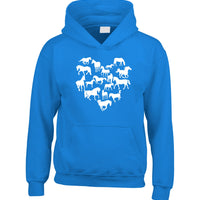 Heart Shaped Horses Hoodie