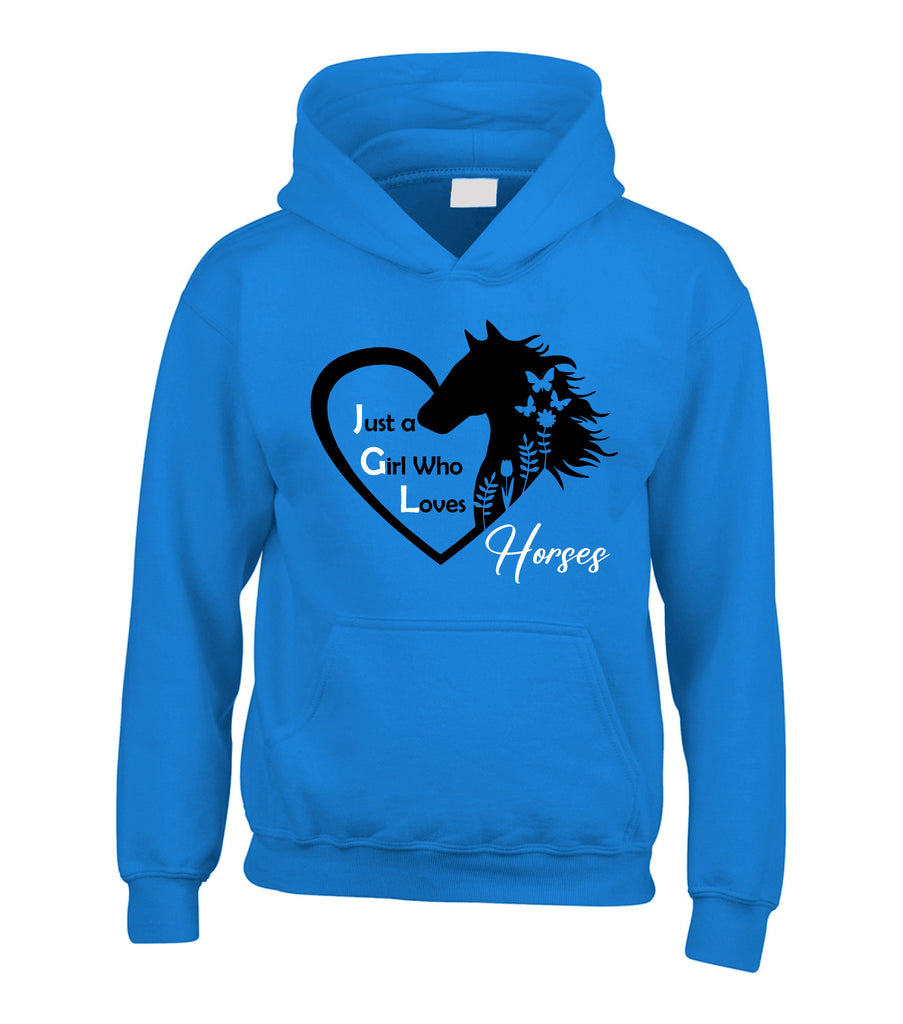 Just a girl who loves Horses (D3) Equestrian Horse hoodie