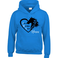 Just a girl who loves Horses (D3) Equestrian Horse hoodie