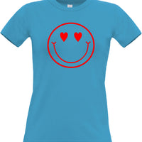 T-shirt Femme Coeur Visage Saint Valentin