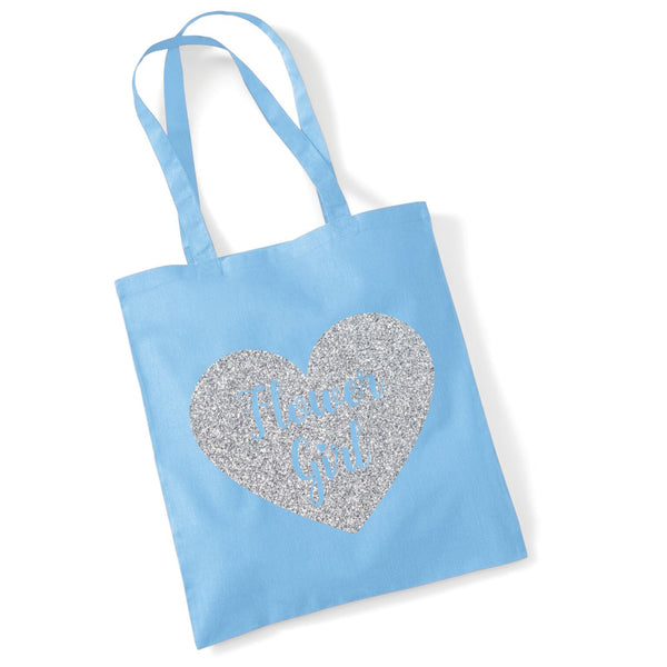 Flower Girl Tote Bag in Sparkling Print