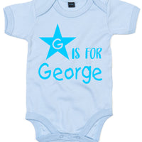 Initial Is for Name Baby Bodysuit