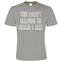 T-shirt unisexe personnalisé 'Ce papa appartient à...' D2 