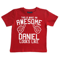 This is what an Awesome (Name) looks like Children's T-shirt