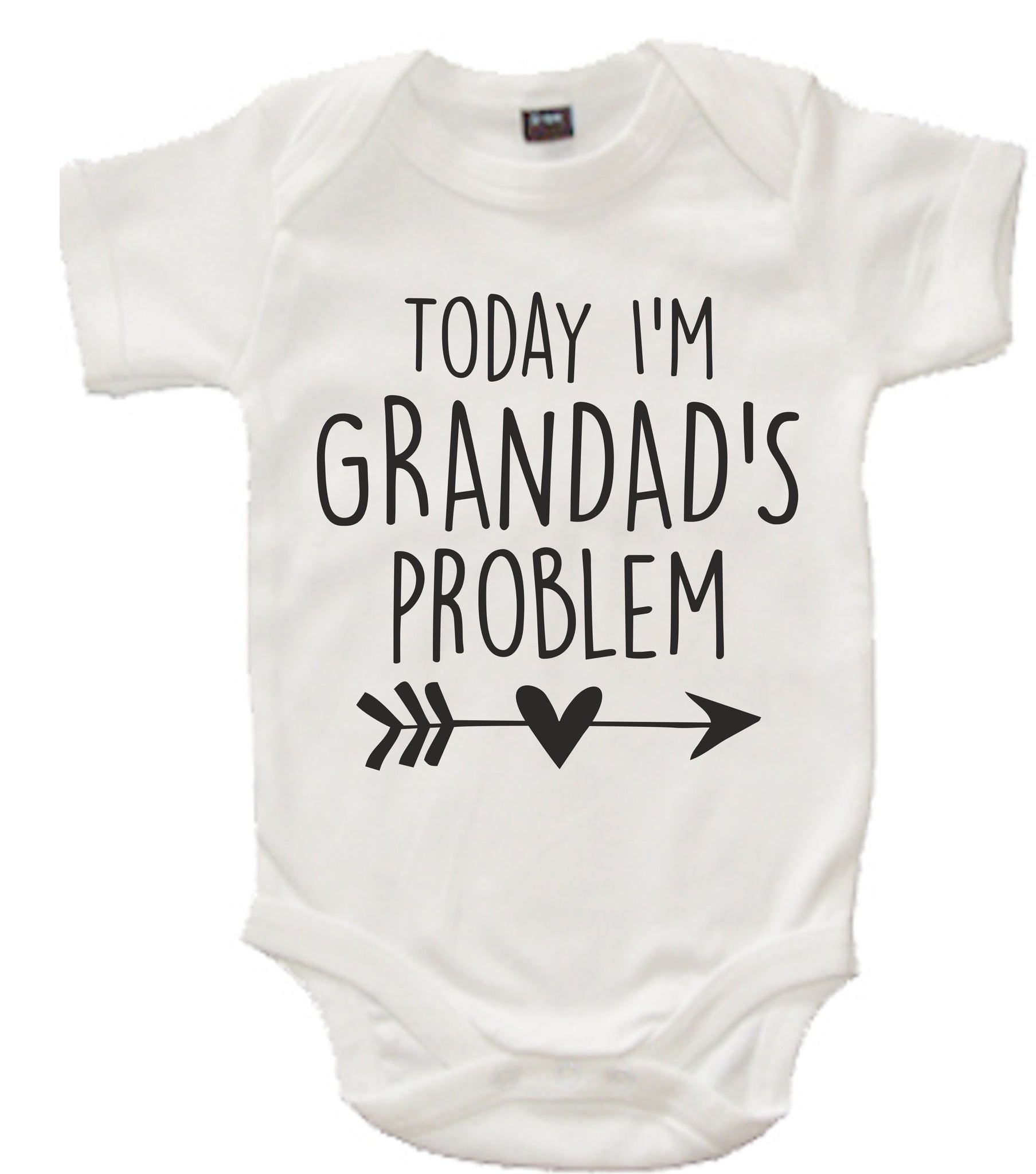 White 'Today I'm Grandad's Problem' Baby Bodysuit