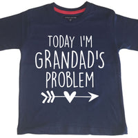 Aujourd'hui, je suis le problème de grand-père. T-shirt pour enfants 